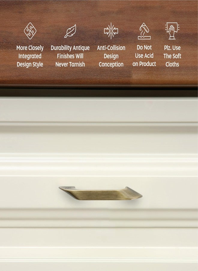 LAPO مقبض خزانة من قطعتين من لابو للمطبخ، مقابض أدراج للخزائن، مقبض نافذة 4 بوصة، مقابض لأبواب وأبواب المعابد والخزائن (96 مم، تشطيب عتيق، ضمان 3 سنوات) - Image 4